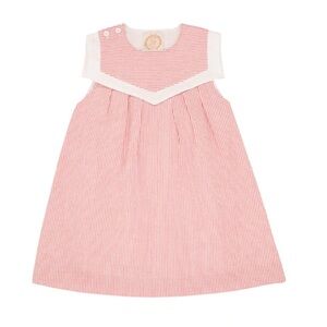 Beaufort Bonnet Company Sarah Sailboat Dress in Richmond Red Seersucker